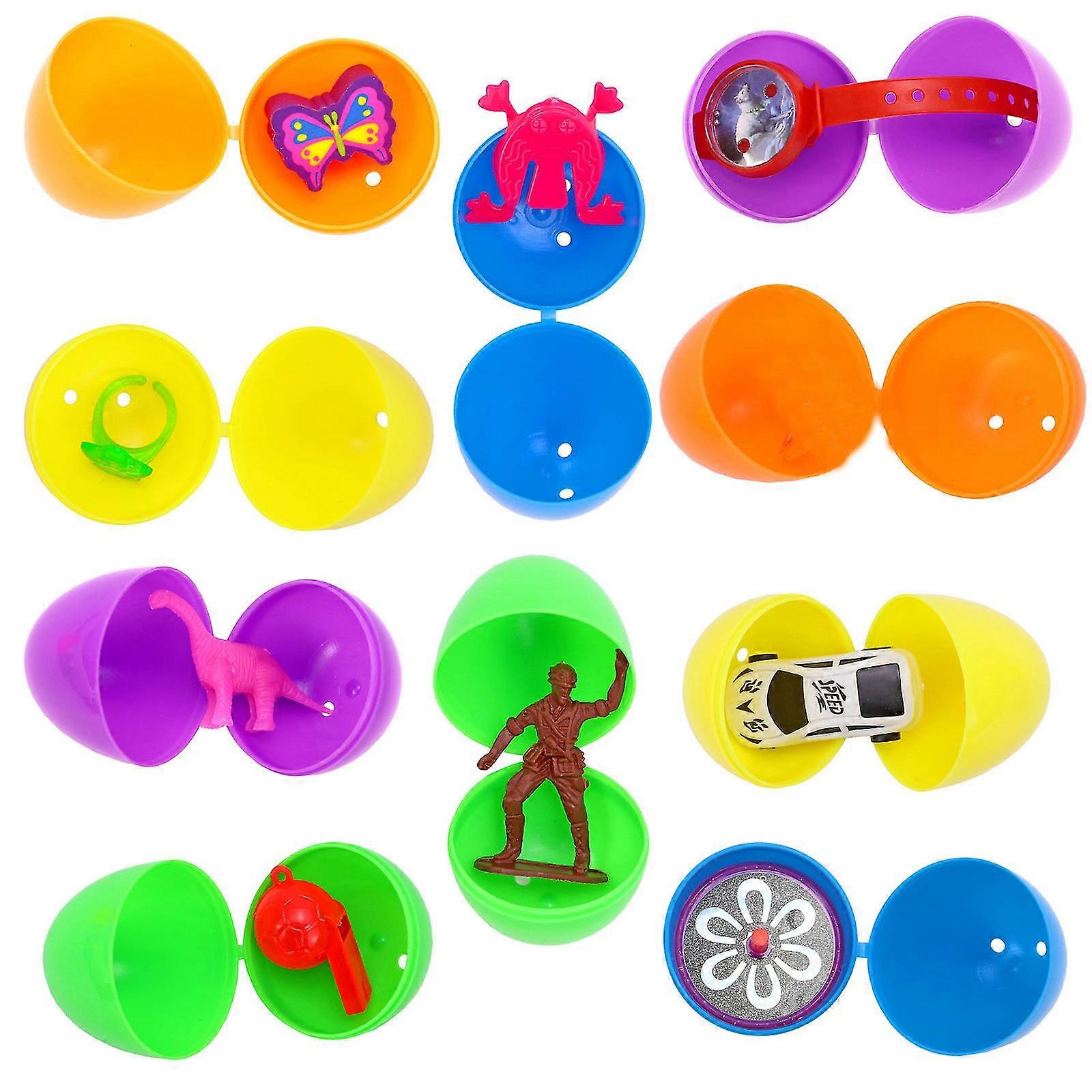 Filled Surprise Eggs, Colorful Prefilled Plastic Easter Eggs With Different Kind