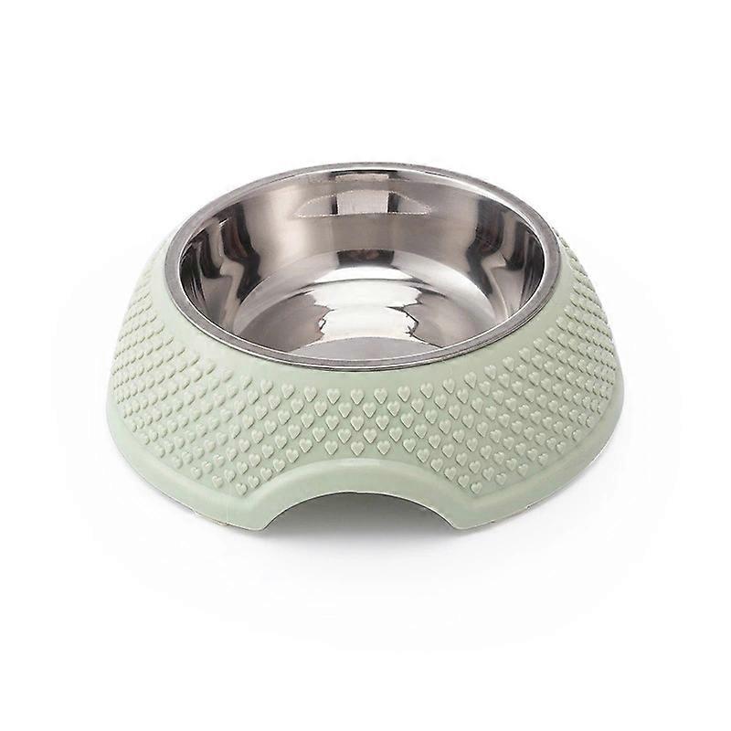 Pet Bowl Cat Rice Bowl Cat Bowl Dog Bowl Plastic Stainless Steel Anti-overturning Large Capacity