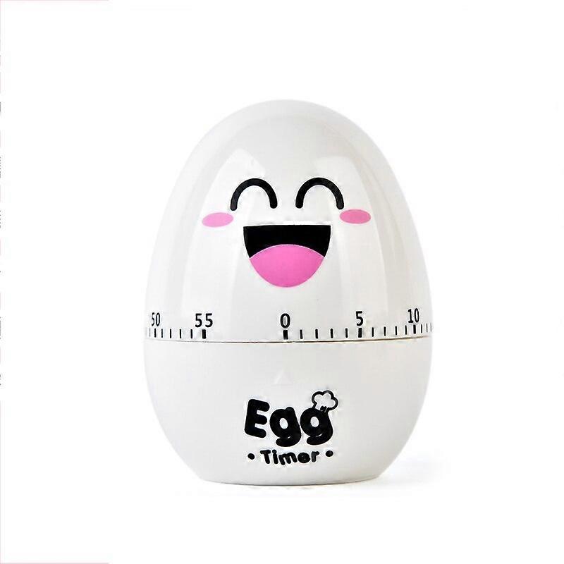 Cute Kitchen Egg Timer, 60 Minutes Egg Shaped Mechanical Rotating Alarm for Cooking