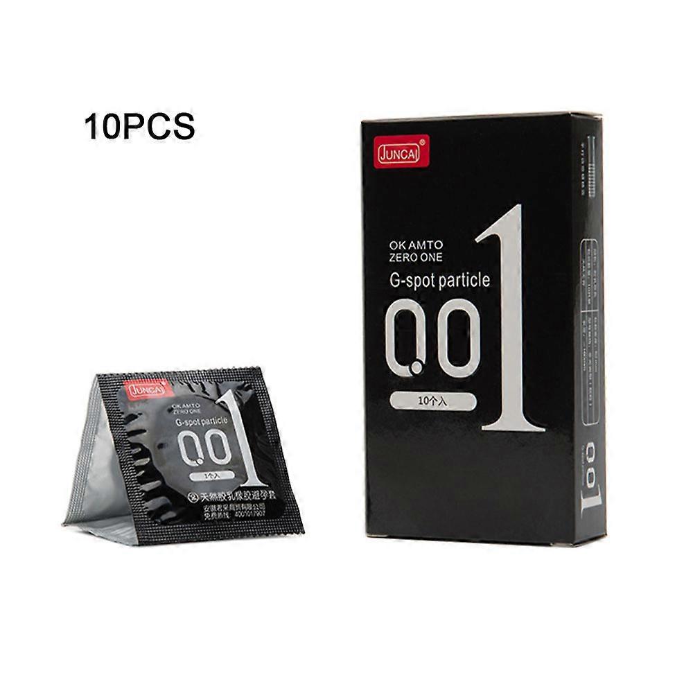 10 PZ 0,01 mm Preservativo Sexy Super Sottile Preservativo Lubrificato Ultra Sottile Invisibile per il Benessere Sessuale degli Uomini nero