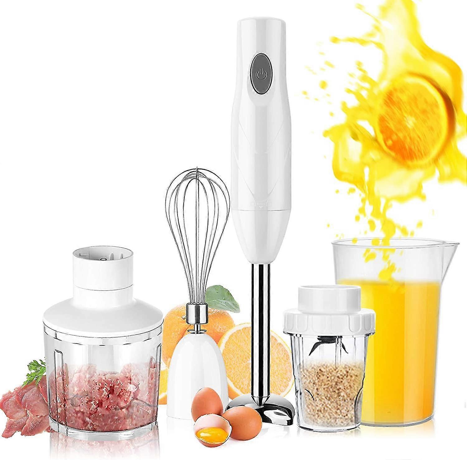 Stab Mixer Set, 5-in-1 Anti-splash Hand Blender, Electrical Hand Blender, With Stainless Steel Mixing Foot, Multifunction Stabic Mixer Kitchen Aid