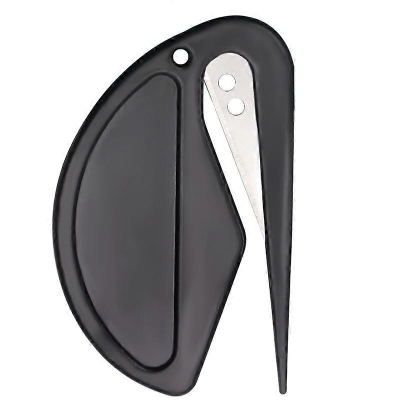 3 Pieces Letter Opener, Efficient Plastic Envelope Opener Mail Opener with Sharp Edges Envelope Cutter for Packing Mail and Cutting Paper (Black)
