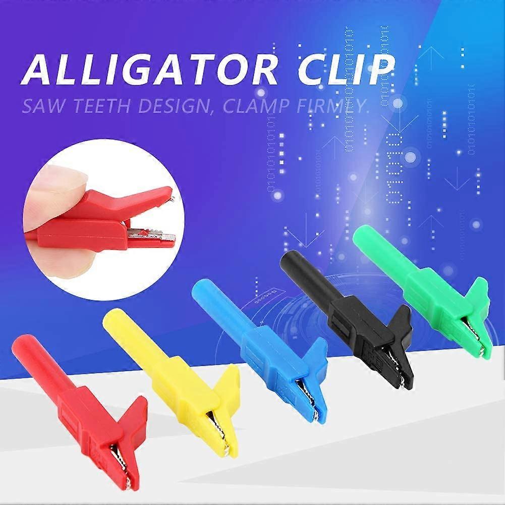 5 Pcs Fully Insulated Plug-in Crocodile Clip