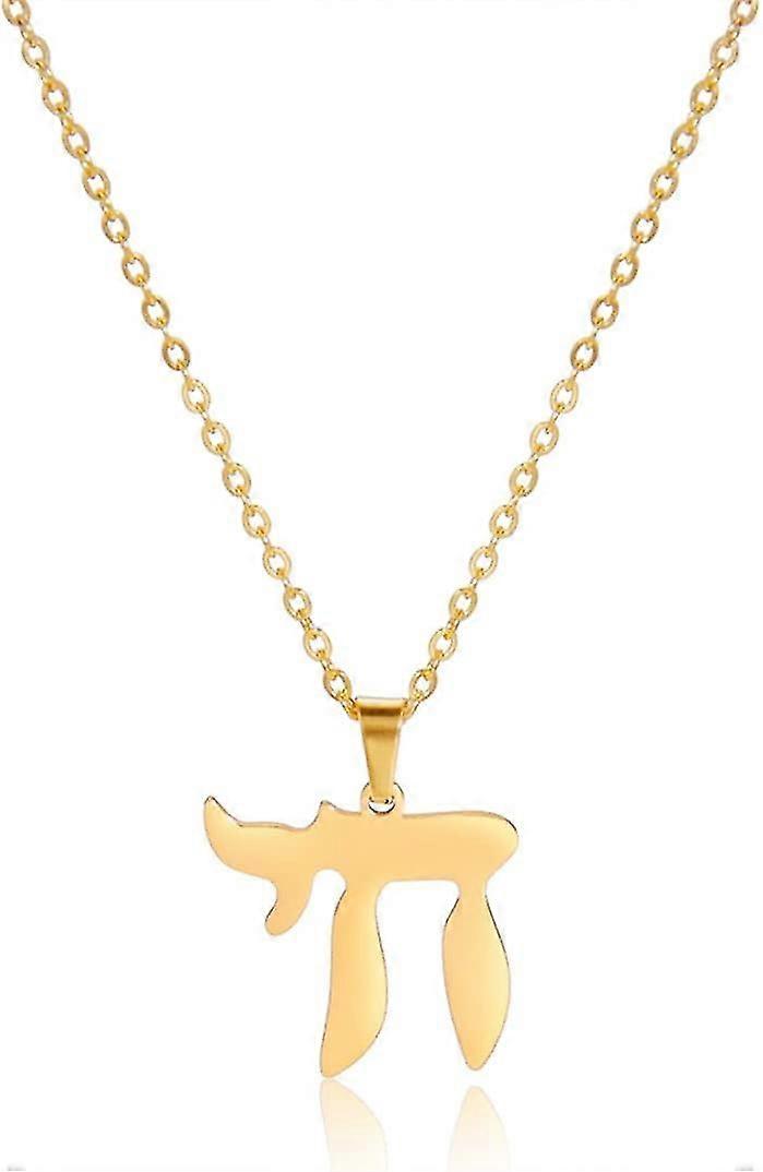 Ebraico Chai Collana Ebraico Lettera Pendente Classico Ebraico Chai Choker Charm Personalizzato Religioso Nome Ebraico Gioielli Donne San Valentino...