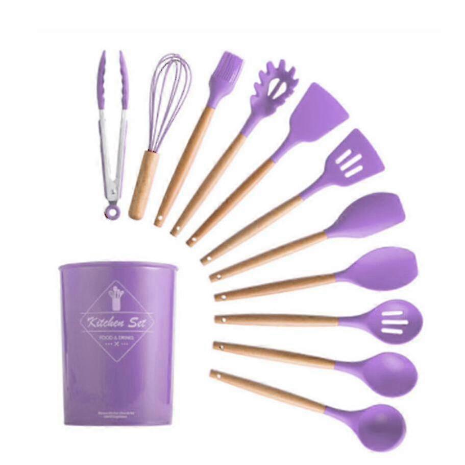 12pcs σιλικόνη μαγειρικά σκεύη εργαλείο μαγειρέματος σκεύη που αντικολλητικά μαγειρικά σκεύη CSSBLEU