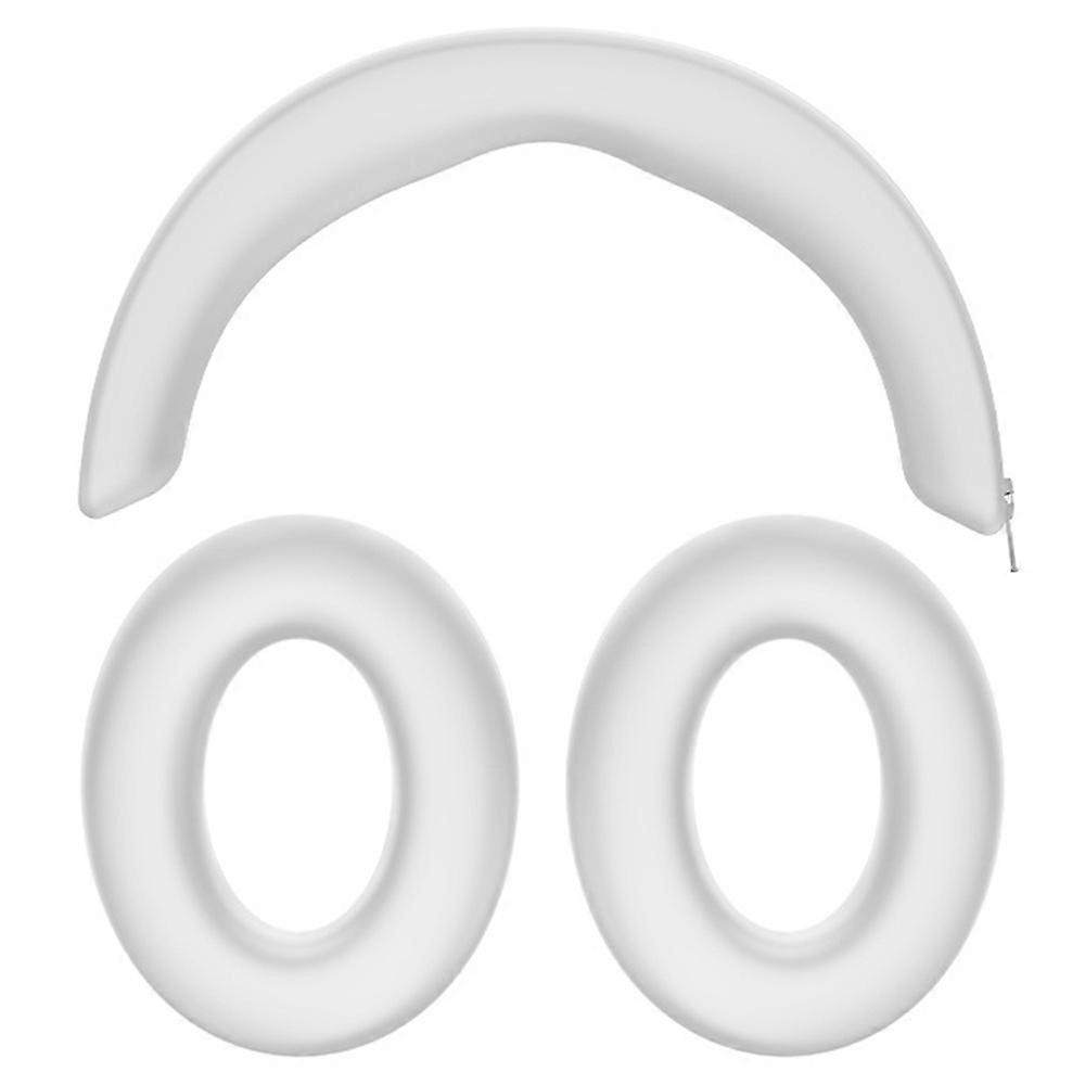 1 Pair Silicone Earpad Case for Sennheiser Momentum 4 Headphone Cushion Cover Headband Sleeve - Ligh