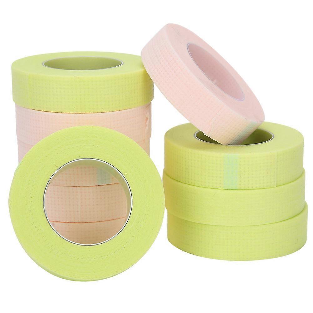 Grafted Eyelash Isolation Tape Breathable Comfortable Sensitive Resistant Eyelash Extension Tape(5pcs Green 5pcs Pink )