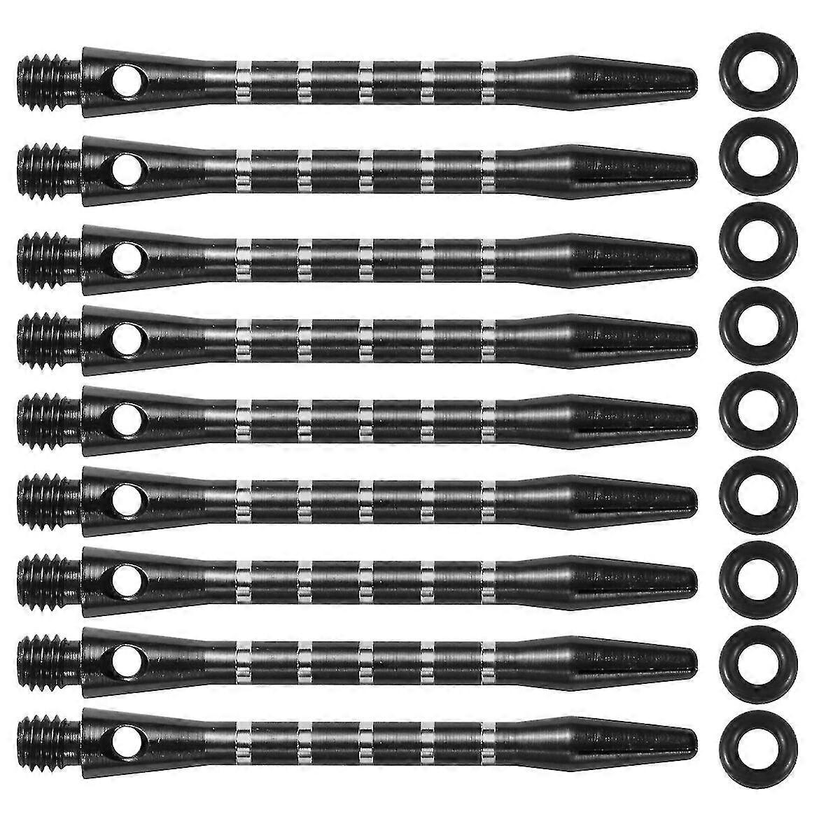20db Standard 2ba csavarmenet dart tengelyek alumíniumötvözet darts tartozékok Fém szárak Ötvözött Rúd Rúd 20db gyűrűvel (fekete)