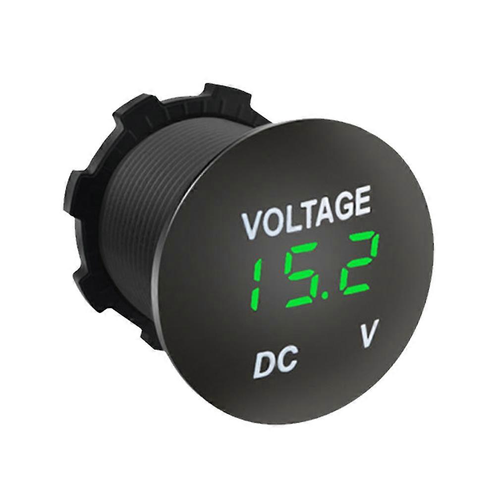 Car Battery Voltmeter Flame Retardant PC Capacitance Resistance Tester with LED Display for Motorcycle Car for Test Repair