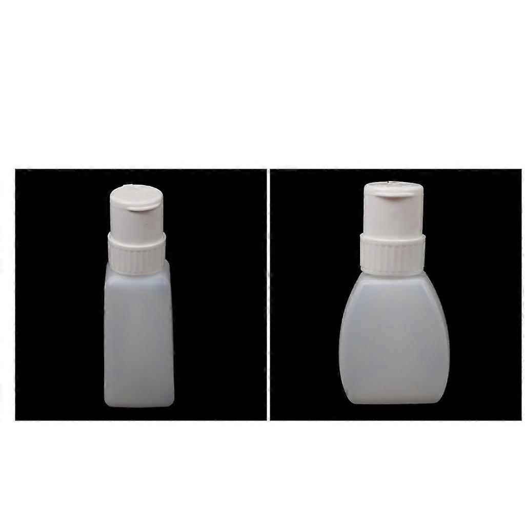 2x Plastic Empty Nail Polish Remover Pump Dispenser  Push-Down Bottle
