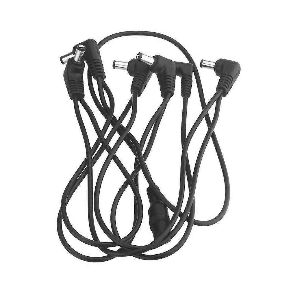 6 Ways Elektrod Harness Kabel Koppartråd För Gitarr Effekter Strömförsörjning Adapter Splitter svart