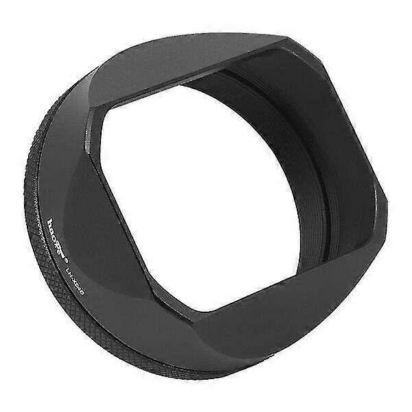 Square Metal Lens Hood with 49mm Adapter Ring