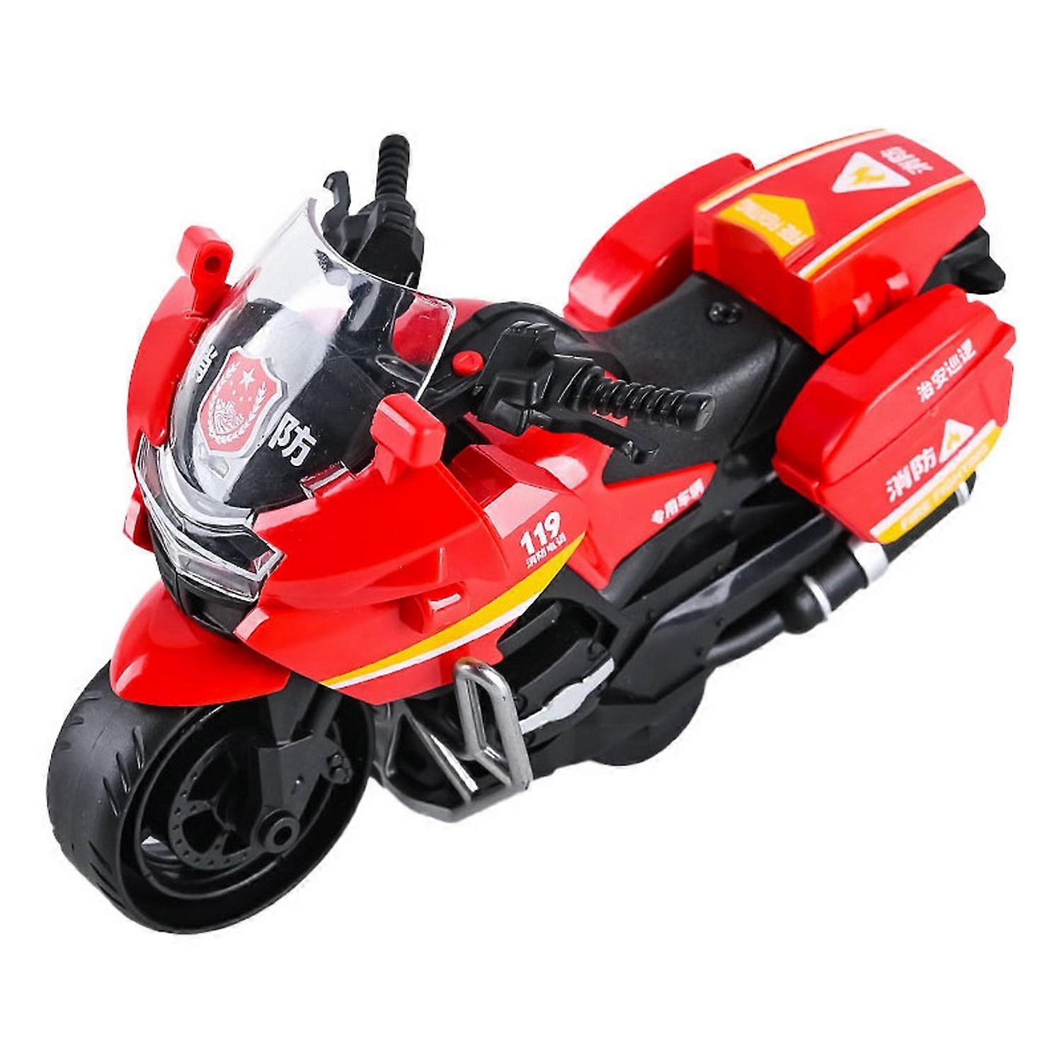 Children Inertia Motorcycle Toy Simulation Plastic Motorcycle Model No Battery Required Inertia Toy