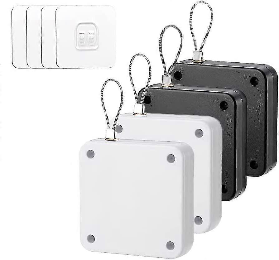 4 Pieces Automatic Door Closer, Automatic Sensor Door Closers With Drawstring For All Types Of Aluminum Alloys, Wooden Doors