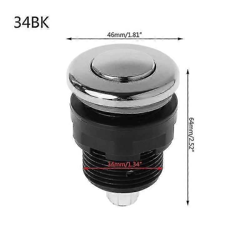 Lufttrycksbrytare på avtrycksknapp för badkarsavfall Whirlpool