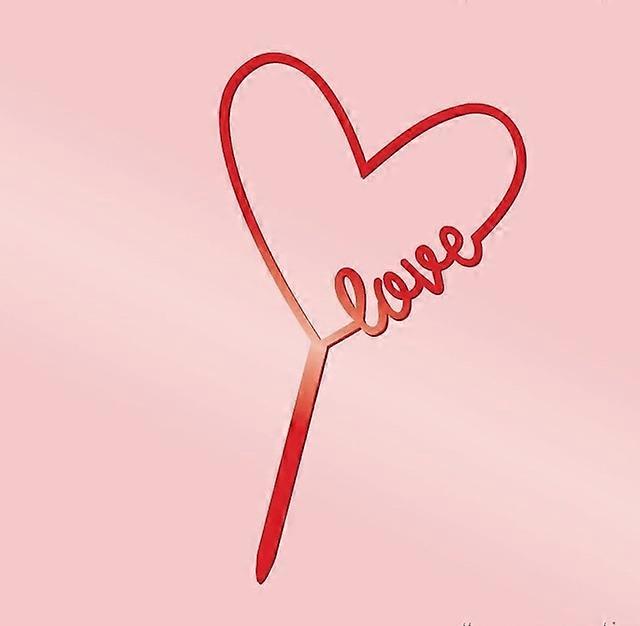Νέα αγάπη ακρυλικό Valentine' s Day Cake Toppers Gold Art Letters Baking Cake Topper για τις προμήθειες διακόσμησης Cupcake πάρτι γενεθλίων
