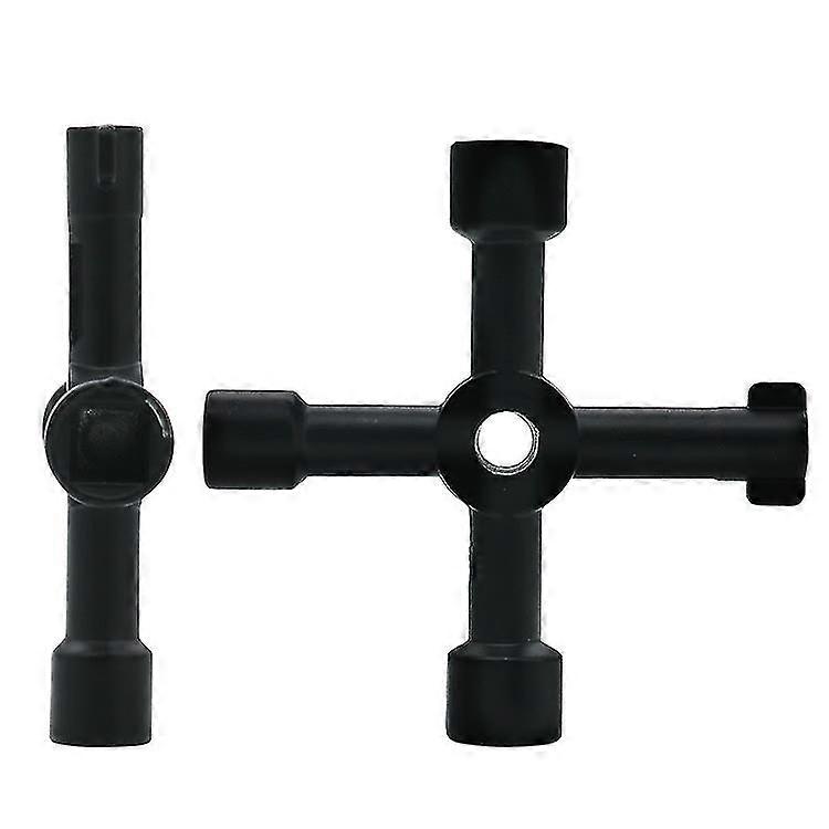 1 Piece Multi-purpose Electric Control Cabinet Elevator Water Meter Valve Key Black Cross Key Wrench With Batch Head