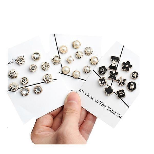 Brooch buttons brooch pins 30-pack Multicolored