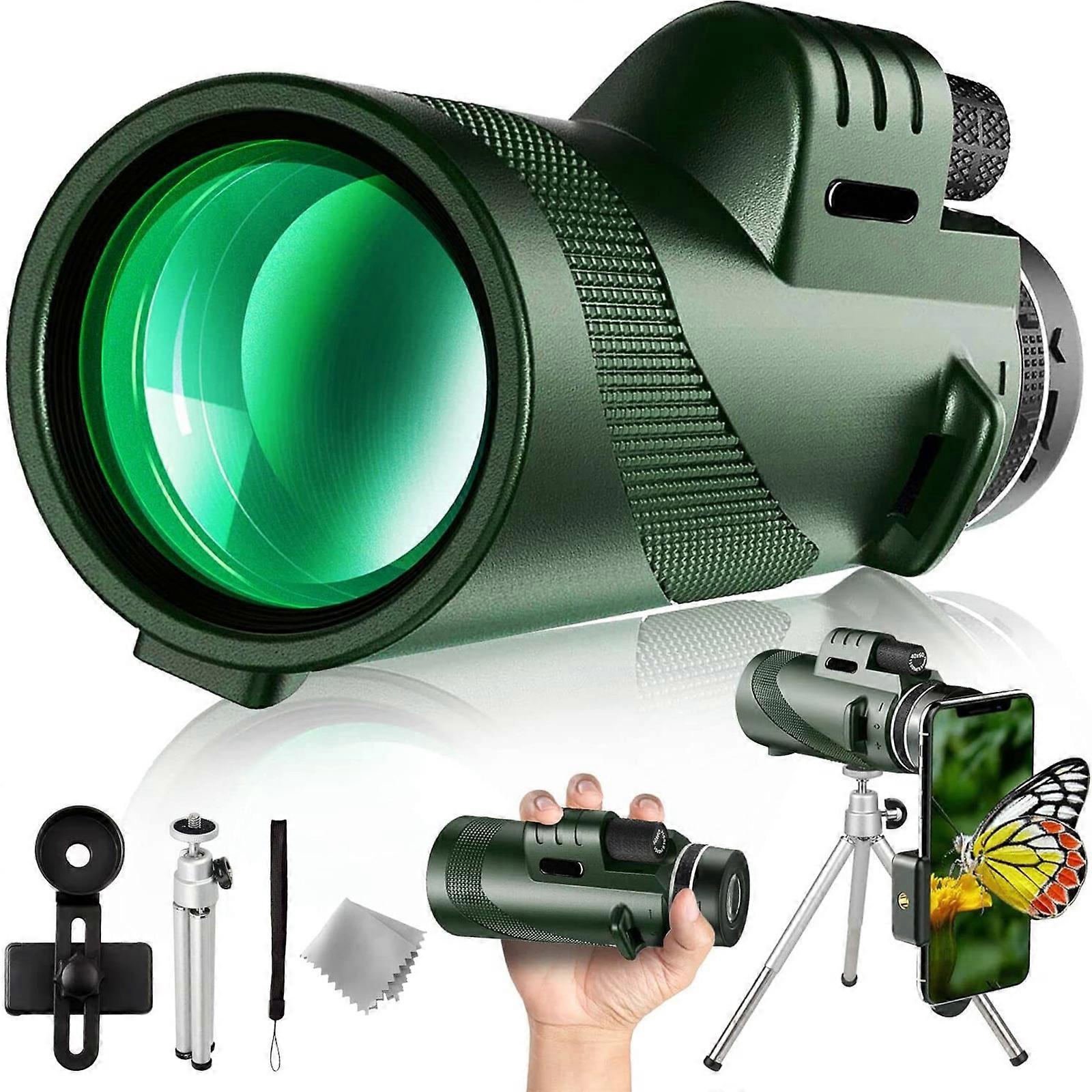 80x100 High Power Monocular Telescope-Portable High Definition Monocular ,100% New