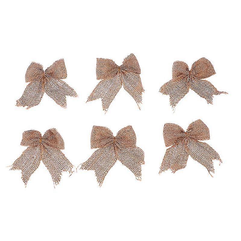 6 pieces of jute lace bow set Diy