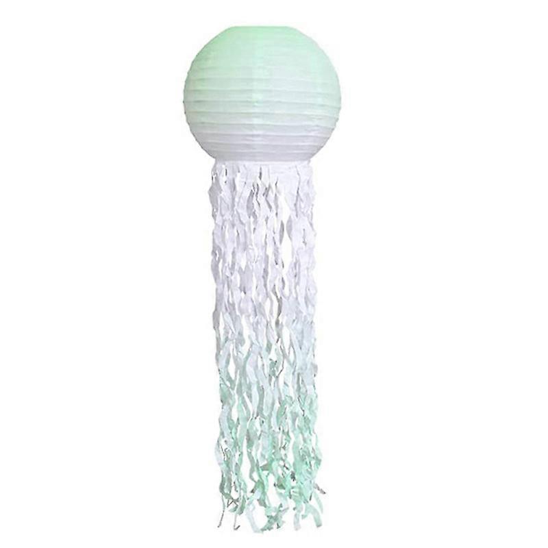 Jellyfish Paper Lantern,Paper Lantern,Lamp Shade Hanging Jellyfish Lantern, Mermaid Paper Lantern,Jellyfish Honeycomb Lantern Paper Lanterns,Iron Wire