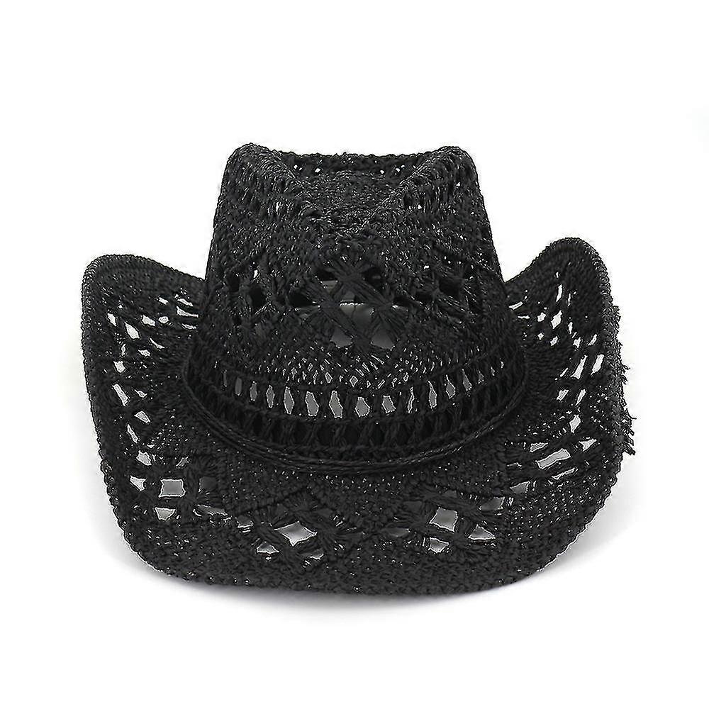 Handmade Pierced Cowboy Hat Sun Hat With Wide Brim