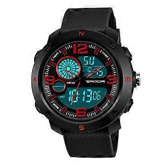 SANDA 762 Vandtæt Mænd ectronic Watch Rød