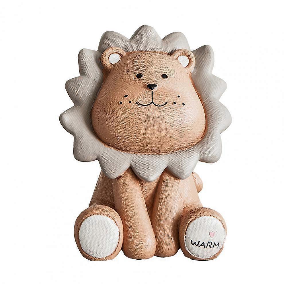 Saving Bank Exquisite Lion Shape Large Capacity Home Figurines Piggy Bank Coin Bank for Children