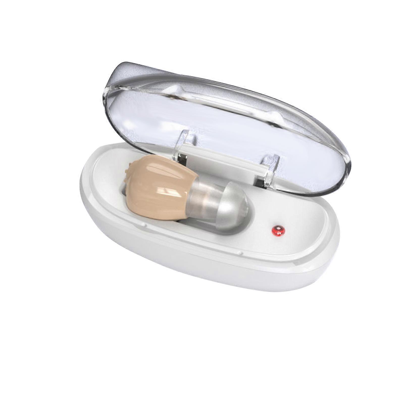 Apparecchi acustici Ricarica USB Amplificatore del suono 30 ore di durata della batteria con adattatore 4 punte in silicone e spazzola per la pulizia Amplificatore acustico