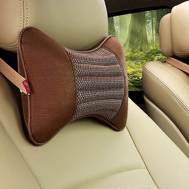 breathable not hot car neck pillows flock cloth single 1piece headrest fit for most cars filled fiber universal car pillow