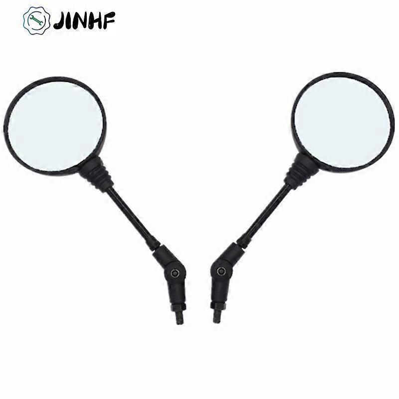 10mm מראה אחורית אופנוע מראות צד שחור מותאם אישית אוניברסלי מתקפל אופנוע מראה