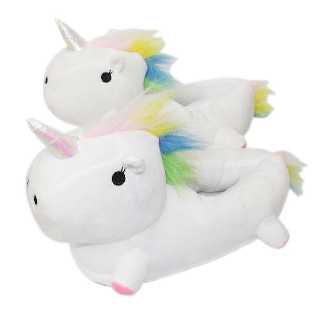 Unicorn Cartoon Plush Slippers Warm Cotton Shoes