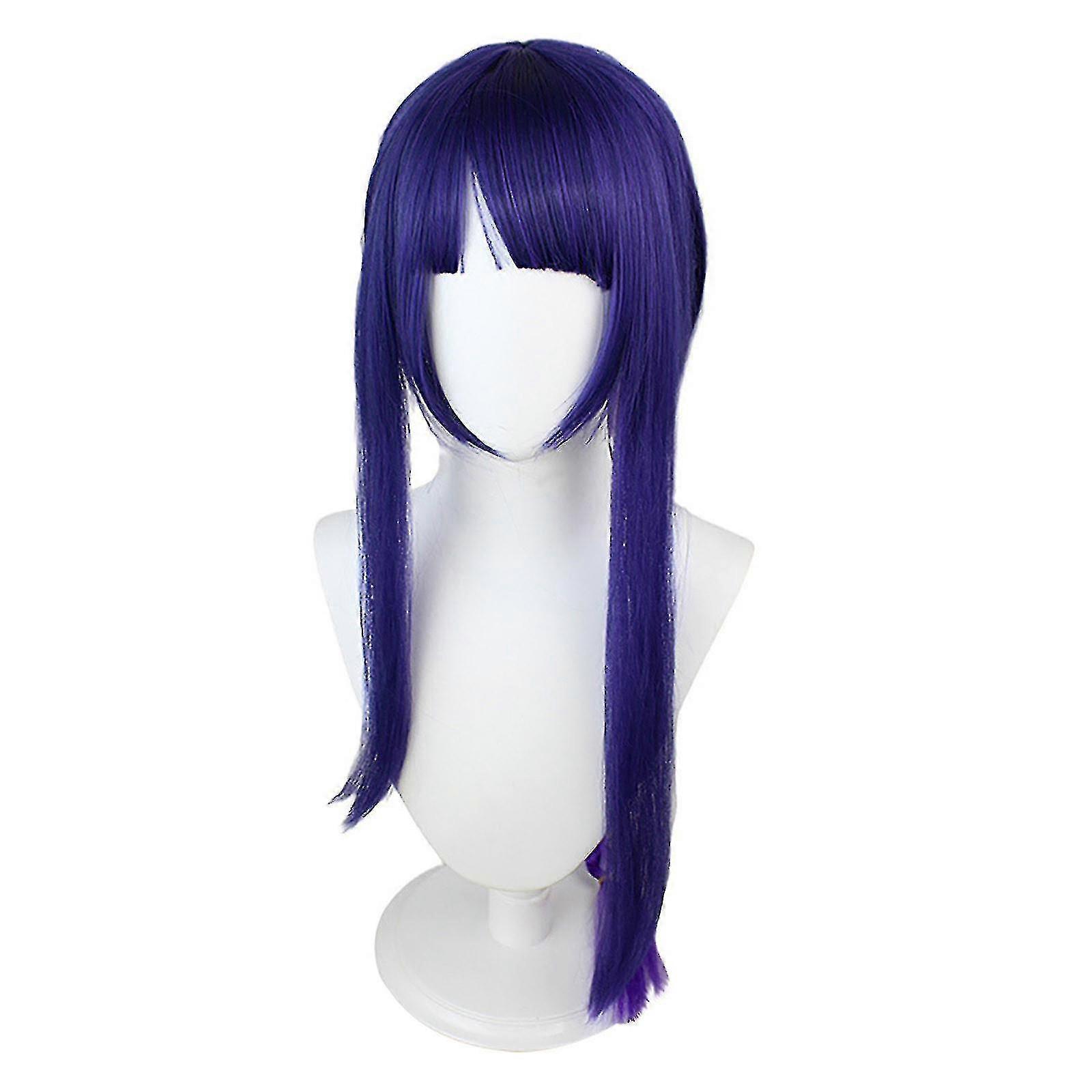 90cm Purple Wig Plus Bonnet Braid Cosplay Wig Rose Net Wig With Hair Net