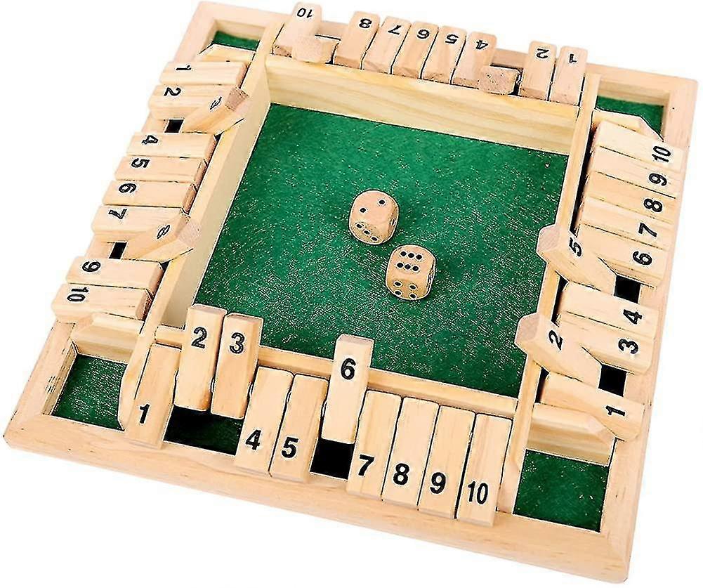 Closed Box Game, 4 Player Flop Game Number Dice Table Game