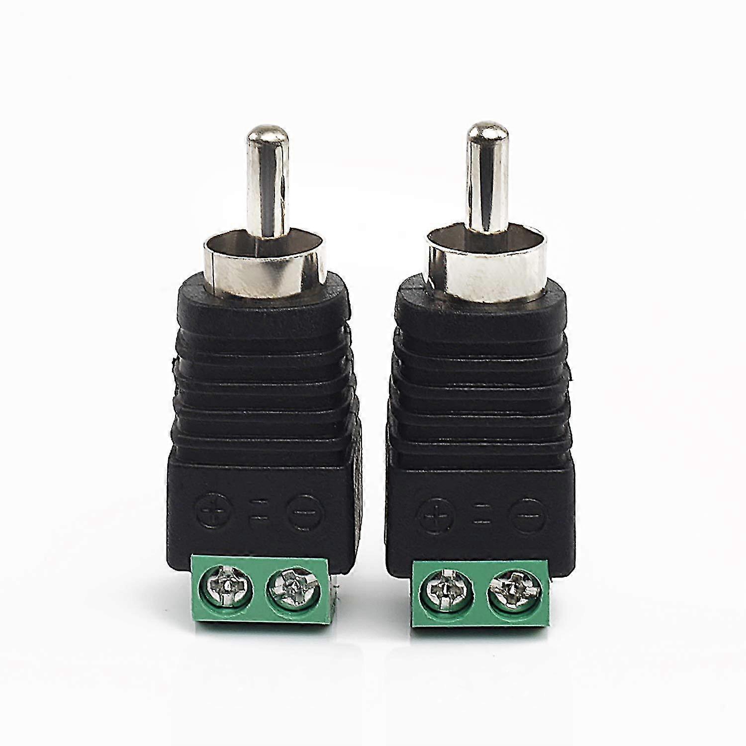 2db RCA kábel audio adapter apa dugó Av csavaros terminálhoz Audio Video hangszóró vezeték csatlakozók adapter