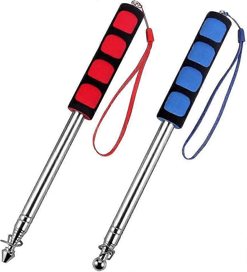 تلسكوبي العلم القطب ، الفولاذ المقاوم للصدأ تلسكوبي يده Windsock العلم القطب مع مقبض الإسفنج للسفر ، والتخييم
