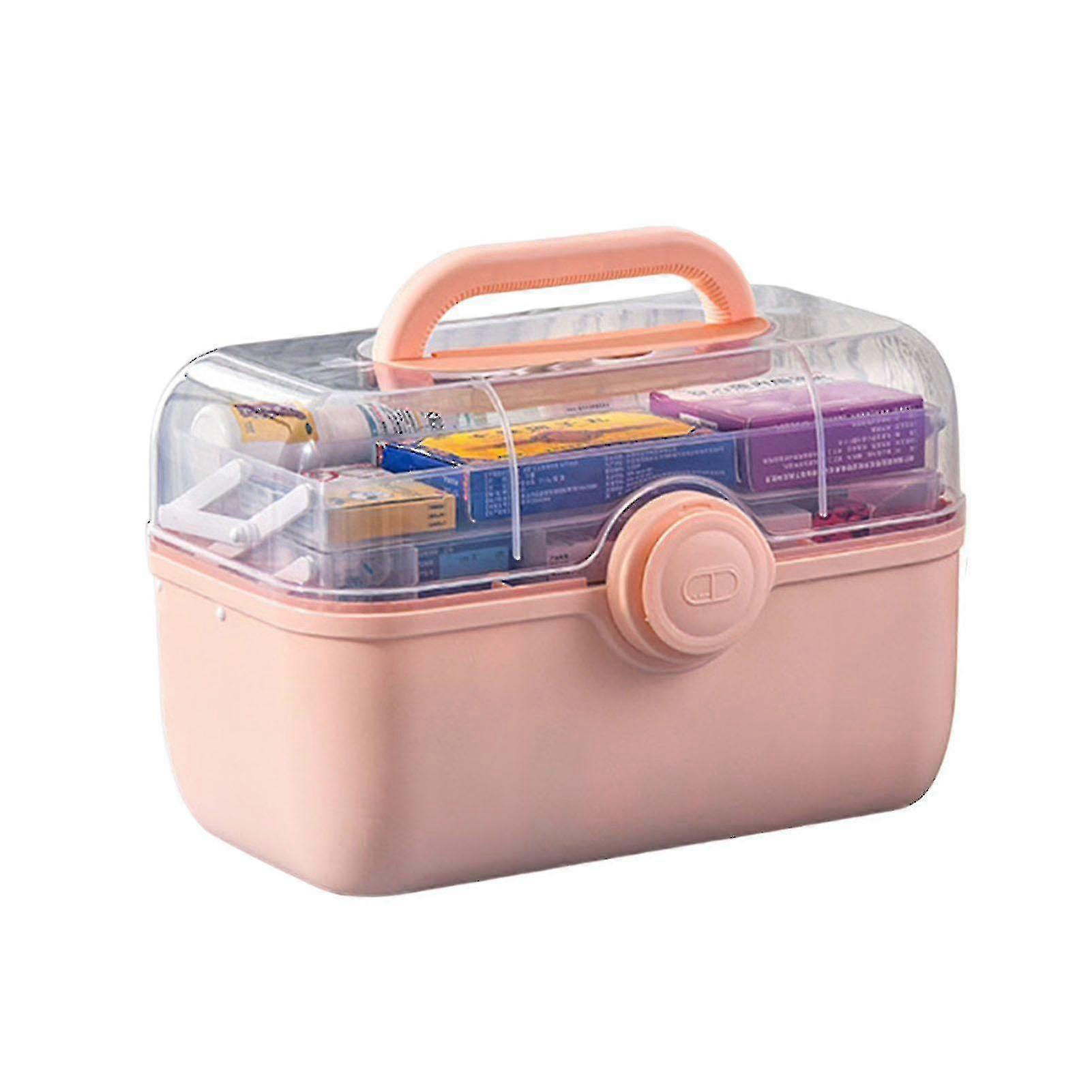 3-layers Medicine Box For Home Portable Large Capacity First Aid Box With Handle-mxbc