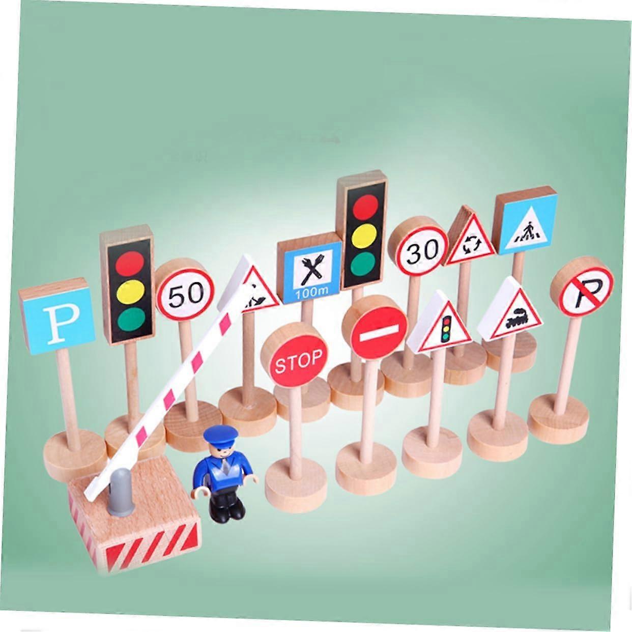 XURJUMI 22 Stück Mini Verkehrsschilder - Spielzeug Straßenkegel Für Kinder Zur Verkehrserziehung