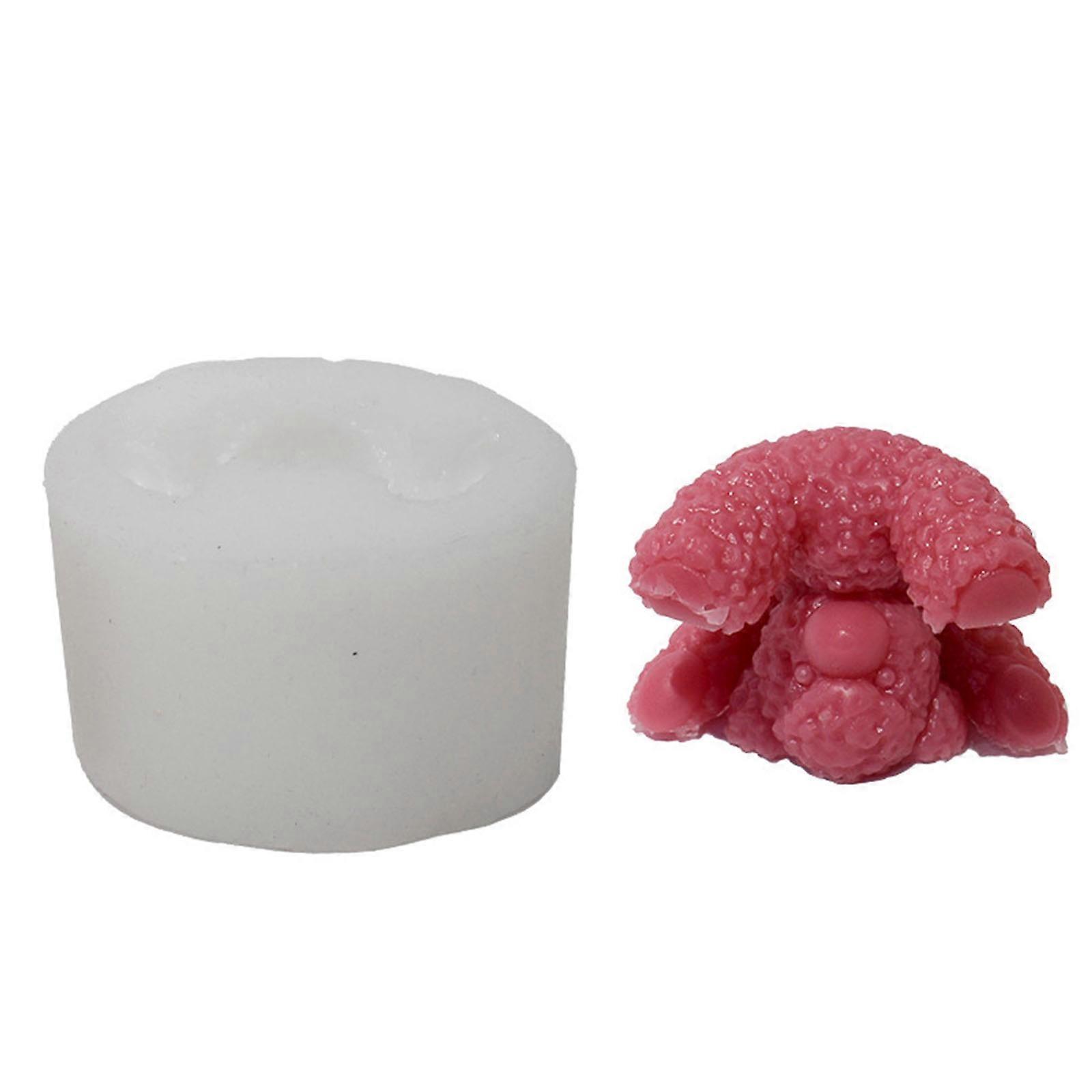 Silicone Mold Stand Upside Down Bear Mould Reusable Template for Candle Making