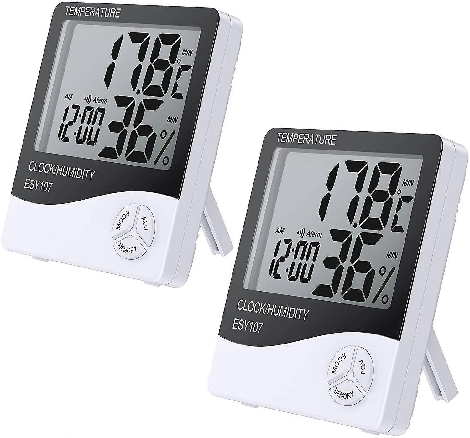 2 pieces indoor LCD digital temperature hygrometer with LCD display temperature meter humidity meter