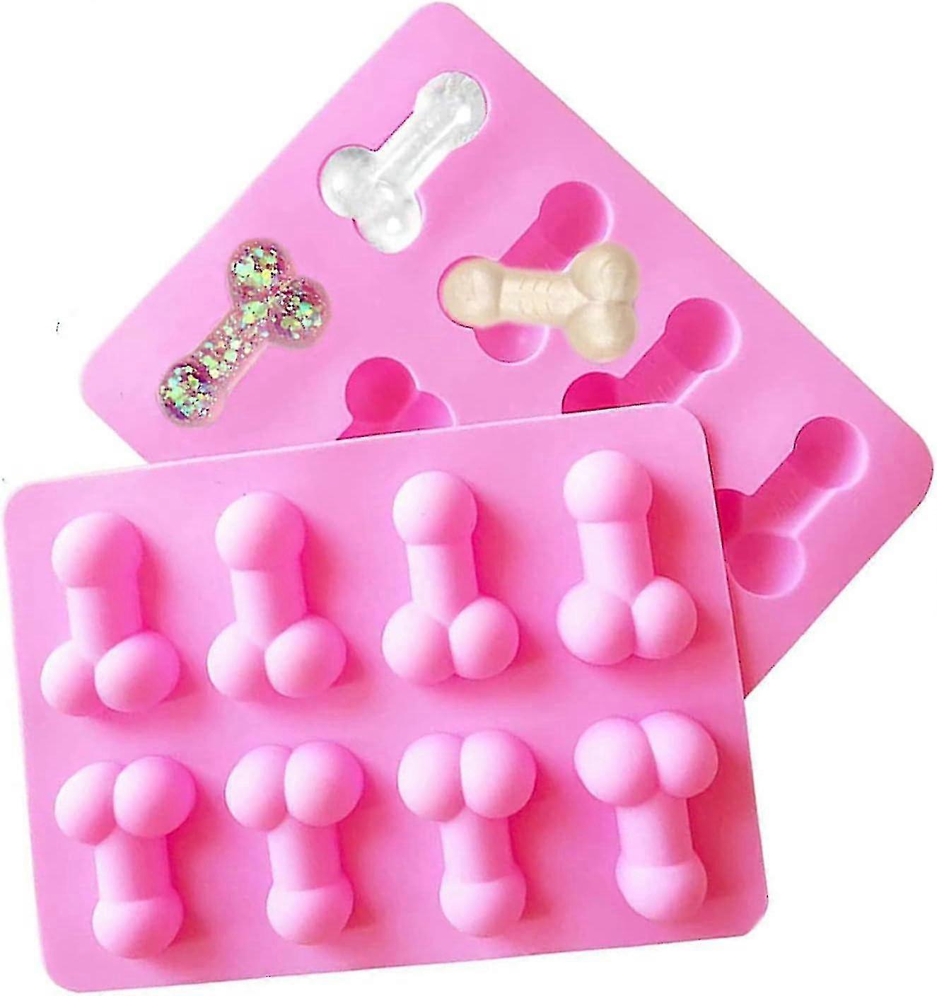 2pcs Prank Ice Cube Trays,diy Chocolate Molds Silicone,novelty Funny Cake Candy Molds For Making Ice, Jelly, Chocolate