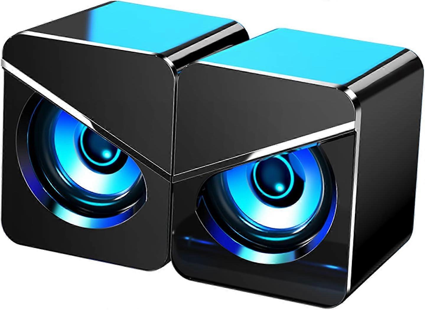 Computer Speakers Wired USB Powered Mini Speaker with Stereo Sound PC Speakers Multimedia Volume Control Speaker