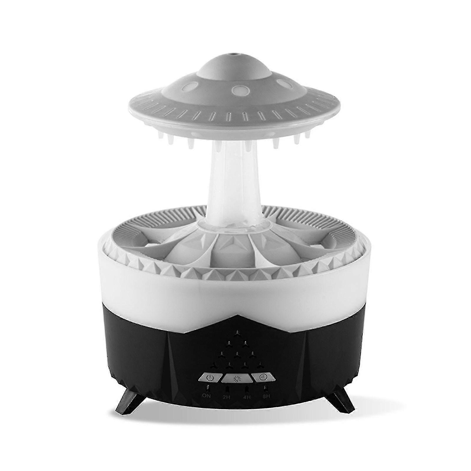 Umidificatore a goccia d'acqua simulato Umidificatori per camera da letto Lampada di umidificazione a goccia d'acqua colorata, luce on-off/controllo remoto, diffusore di aromi Moo