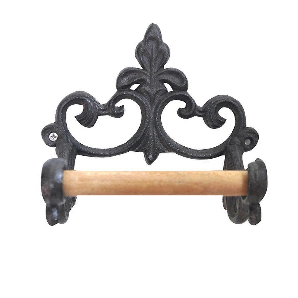 Kylpyhuoneen käsipyyherengas vintage-talon pyyhe wc-paperi sormuspidike valurauta - valssattu wc-paperiteline