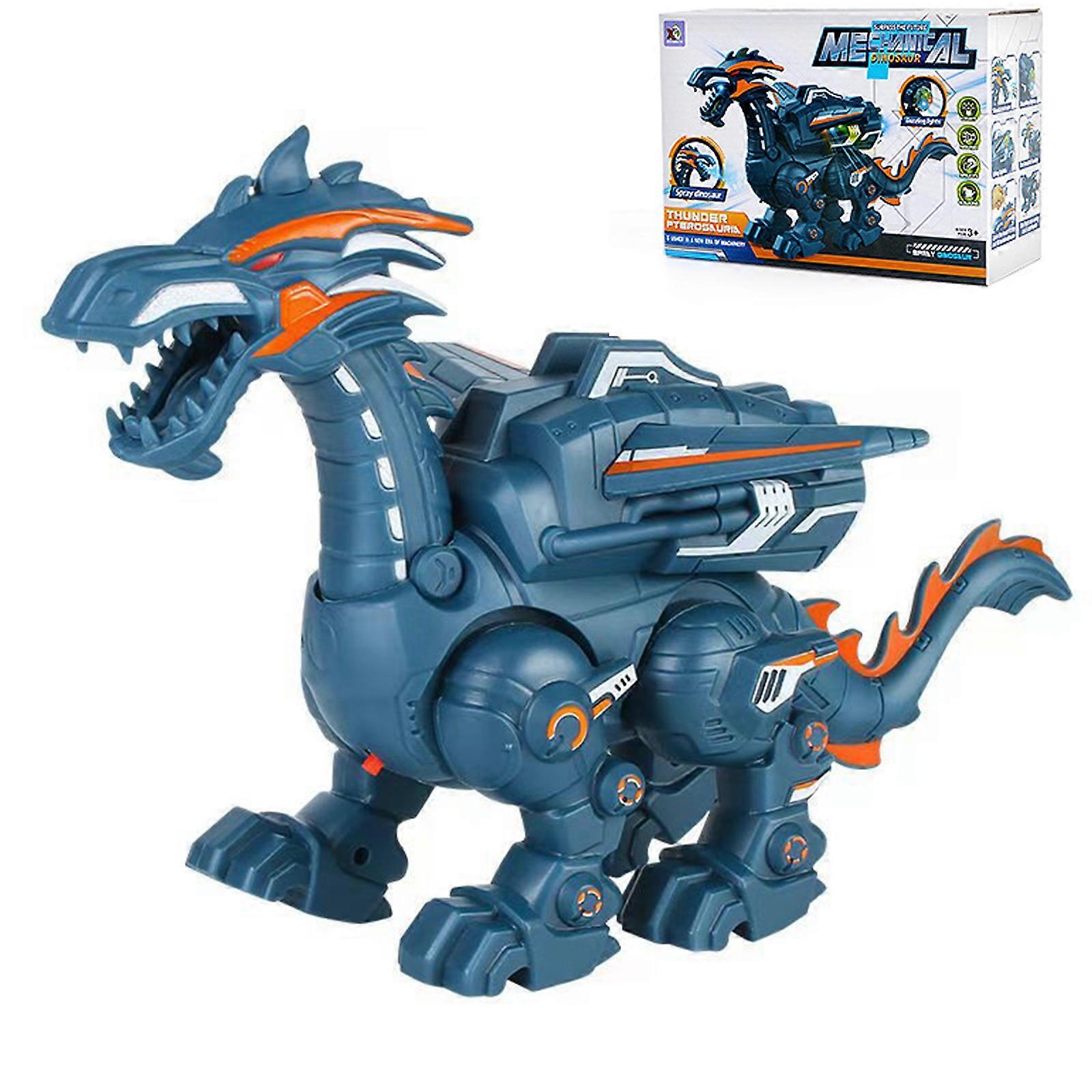 New 2023 Black mechanical simulation multi-functional sonic walk spray dinosaur toy 2023