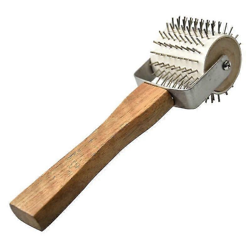 Honey Uncapping Roller Beekeeping Bee Comb Extracting Needle Roller Tool(1piece, Wood Color)