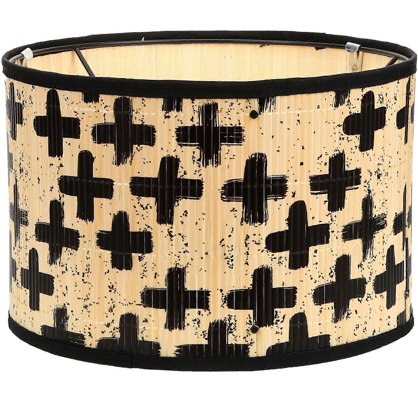 Bamboo Lamp Shade Printed Lamp Shade Cover Decorative Hanging Lamp Shade