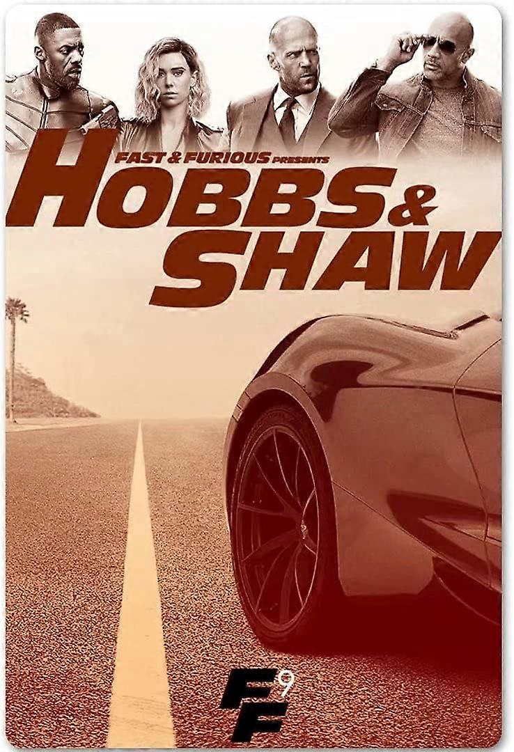 سريع وغاضب 9 فيلم ملصق معدني تسجيل فيلم ديكور حائط لمرآب بار كهف رجل القهوة 12x16