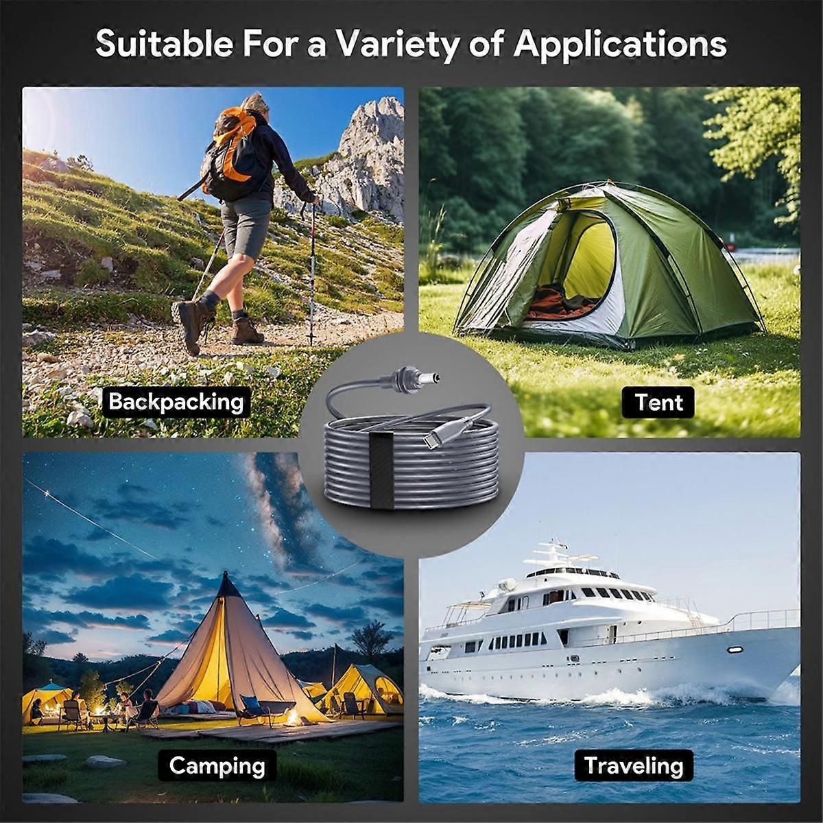 USB C to DC Power Cable for Mini USB Type-C Input to Waterproof Power Cable for Gen3 Mini (16.4ft )