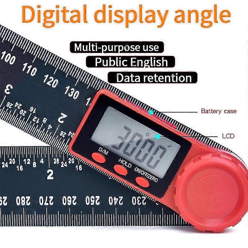 0-200mm 8'' Digital Meter Angle Inclinometer Angle Digital Ruler Electron Goniometer Protractor Angle Finder Measuring Tool